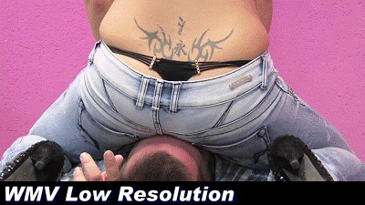 Boss Girls Productions - Extreme jeans face sitting with mistress Mercedes (WMV Low Resolution)