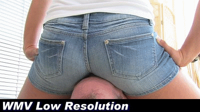 Boss Girls Productions - Facesitting in tight jeans shorts (WMV Low Resolution)