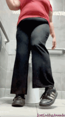 Scat Goddess Amanda - Rainbow Thong Toilet Poop