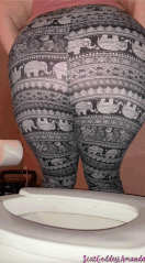 Scat Goddess Amanda - Silky Pink Panty Toilet Visits
