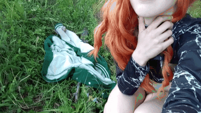 Kaviar Babes - Hot red hair and white skin Emanuela public pooping!!