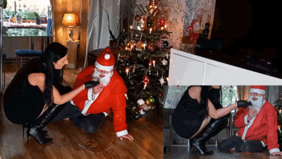 Club der Scheissefresser by MISTRESS LUCIANA - Den Weihnachtsmann mit Scheiße abgefüllt
