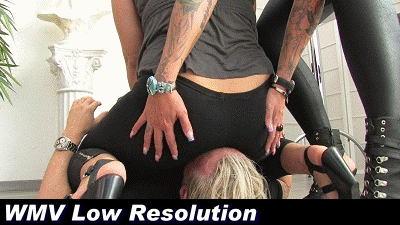 Boss Girls Productions - 2 BBW girls use their face sitting slave (WMV Low Resolution)
