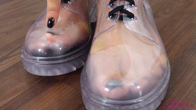 Hot sweat haze in my transparent shoes