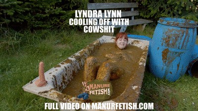 Lyndra Lynn cooling off with cowshit