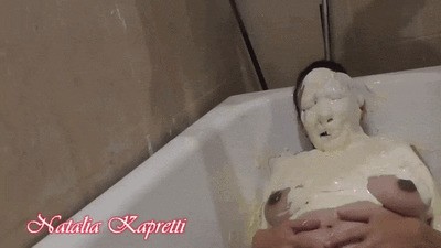 Sweet pregnant shit-eating Maya bathing in mayonnaise