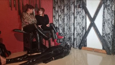Mistress Andreea and BlackCat - ignoring our sissy slut