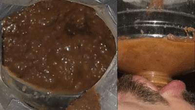 (3 SCENES) Belly Fetish + DRINK MY BROWN WATER !! + METAMUCIL scat going down smooth