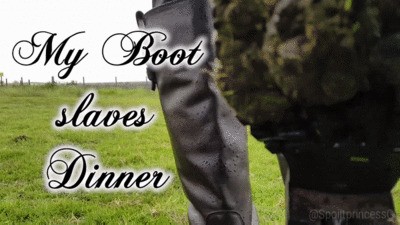 My Boot slaves Dinner