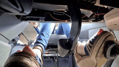 Different angles of pedal pumping and driving