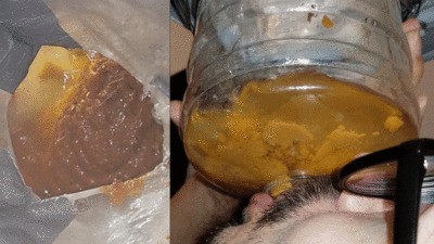 ORANGE piss & HUGE pile of soft DIARRHEA