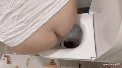 Pooping in toilet 25
