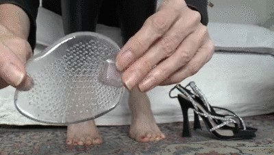 Sexy toe sandals high heels worn with pads part 2