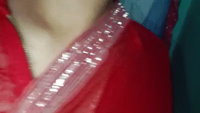 Indian Gay Crossdresser Gaurisissy in Red Saree feeling the Feminine Feel