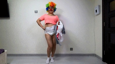The Clown Stuffing Diapers