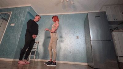 Rosa Molotov and Faith - Gym Session Part 4 - Intense Ballbusting in Nylon Socks and Leggings — Toiletslaveanddommes