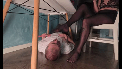 Rosa Molotov and Faith - Pantyhose Foot Gagging and Sniffing, Part 4 — Toiletslaveanddommes