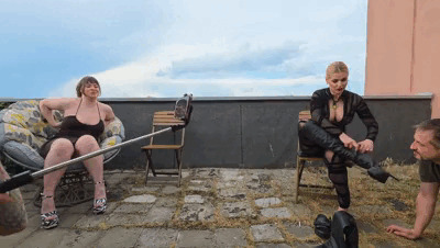 Delilah and LexyNoir - Behind the Scenes of a Rooftop Double Bullwhip Session