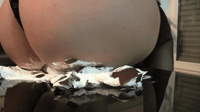 Chocolate marshmallows crushed under my ass
