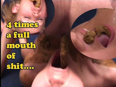4 turds in 2 girls mouth...