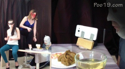 2 mistresses cooked a delicious shit breakfast for a slave