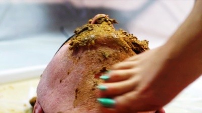 2 Mistresses ashtray and scat feeding
