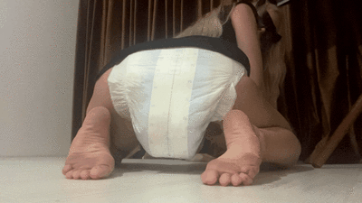 Alluring Diapered Temptress Awaits