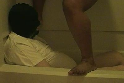 My toilet in the tub