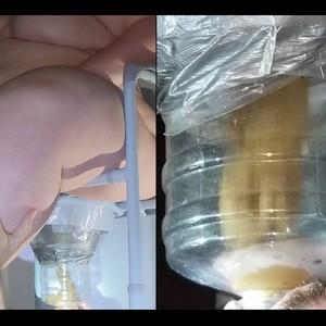 (40 minutes PREMIUM) Stuffing my slaves stomach to the brim with 2 EXTREMELY HEAVY PILES OF MY SHIT.