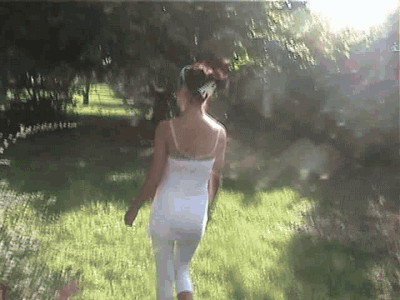 Unconventional Outdoor Scene Featuring a Young Woman