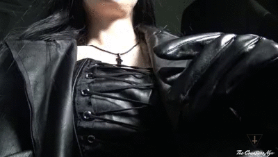 THE LEATHER-CLAD GODDESS DOMINATES YOUR THOUGHTS FROM HER LUXURY VEHICLE