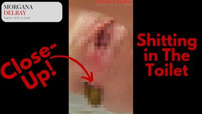 Shitting In the Toilet Closeup
