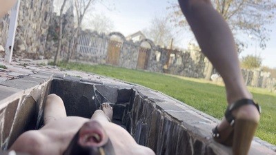 Dame Luciferia Outdoor Scat in Dracula Femdom Castle