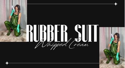rubber suit and whipped cream