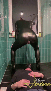 Thumbnail of Extreme piss humiliation in bathroom