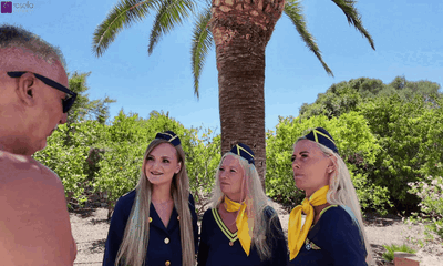 Thumbnail of The onboard toilets! Three flight attendants in piss fever!