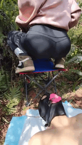 Thumbnail of Sexy Round Ass Goddess Pees into the Naked Piss Drinkers Mouth in the Jungle