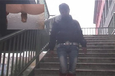 Public stairs shitting..