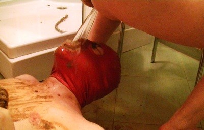 EPIC Enema in mouth from Goddess Andreea