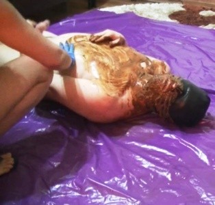 Mistress Roberta - diarrhea feeding and 3 cummings
